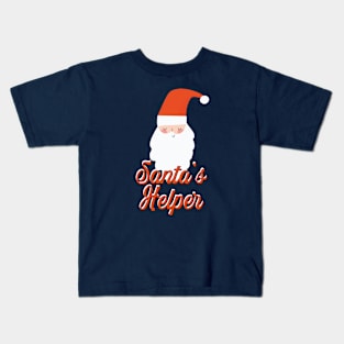 Santa's Helper Whimsical Santa amd Text Design Kids T-Shirt